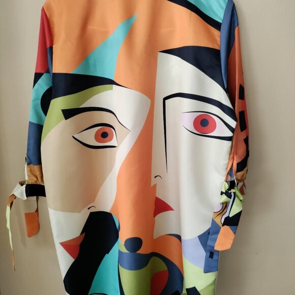 Colorful Picasso look Tunic/Dress - Picture 2 of 4